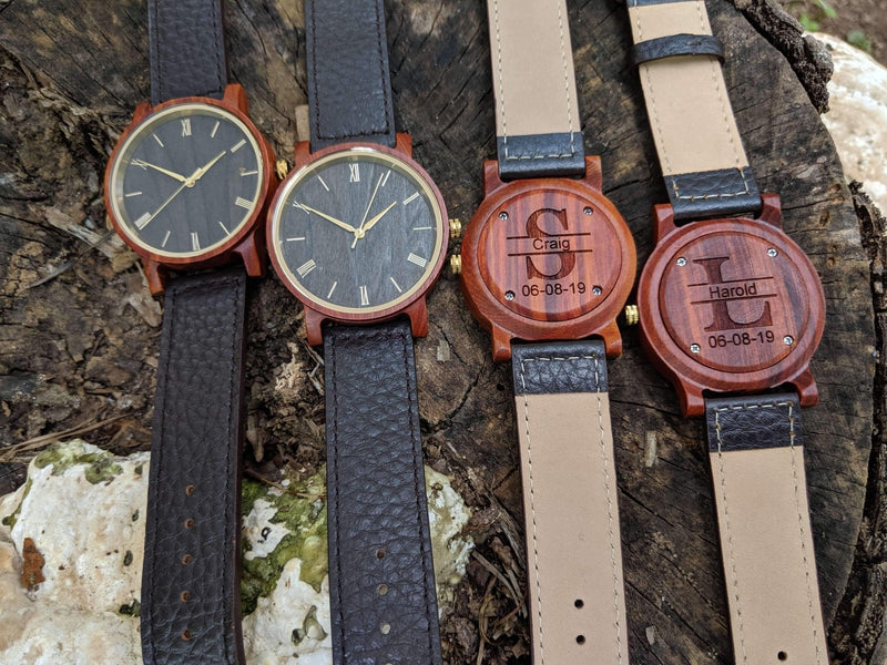 Personalized Arce Wooden Watch | Red