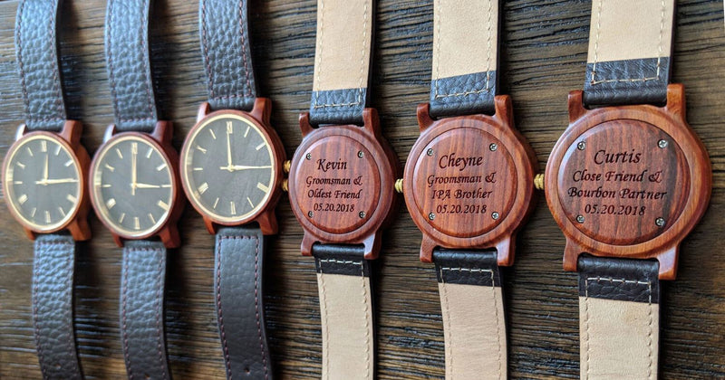 Personalized Arce Wooden Watch | Red