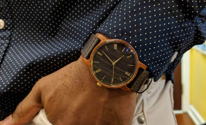 Personalized Arce Wooden Watch | Red
