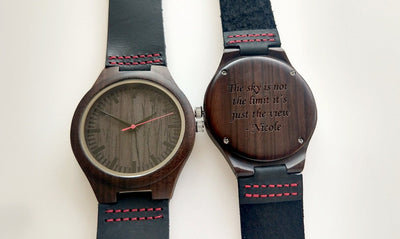 Personalized Energico Wooden Watch | Red