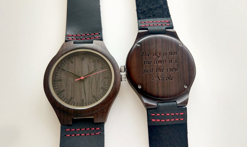 Personalized Energico Wooden Watch | Red