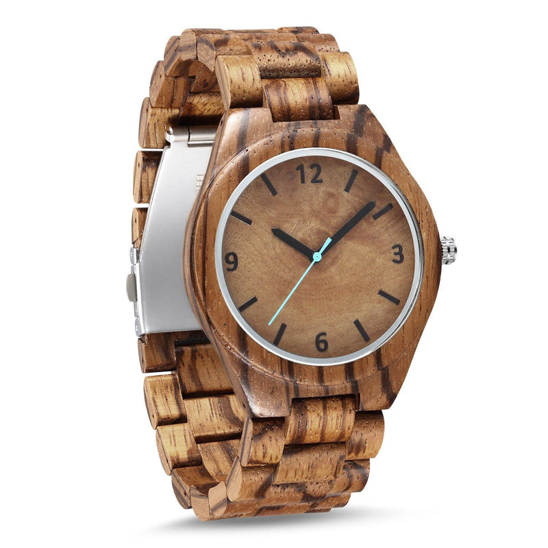 Personalized Fiel Wooden Watch | Brown