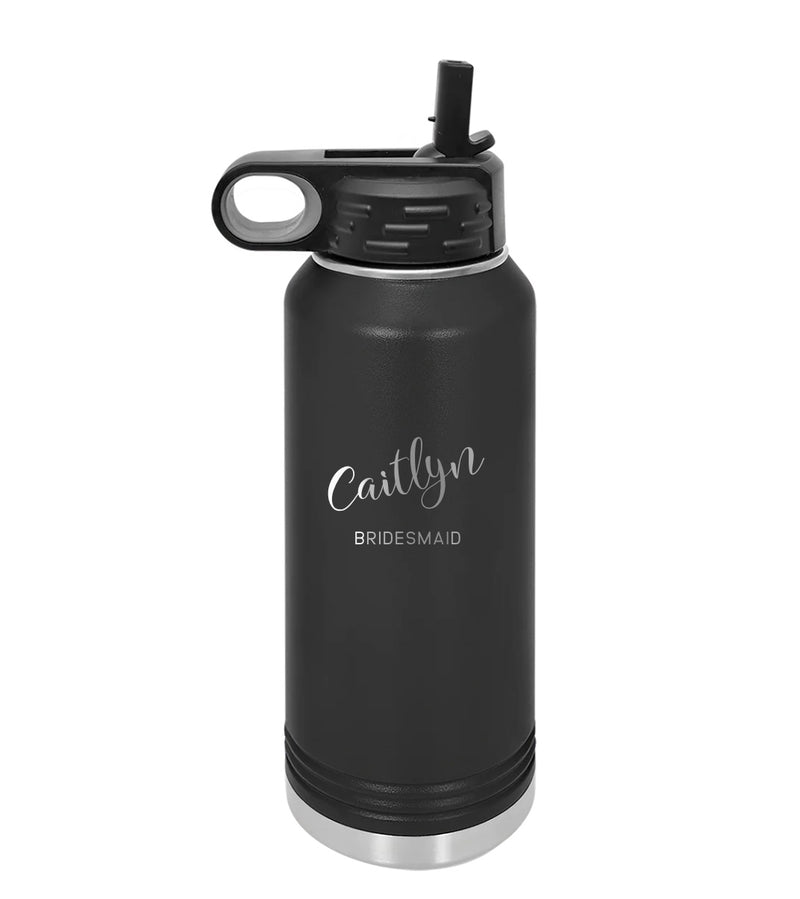 Personalized Bridesmaid Water Bottles 32 oz