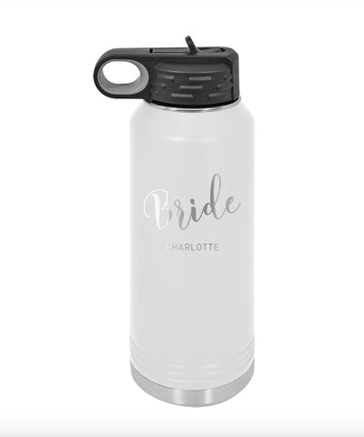 Personalized Bridesmaid Water Bottles 32 oz