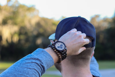 Wild Black Sandalwood & Zebrawood Chronograph Watch