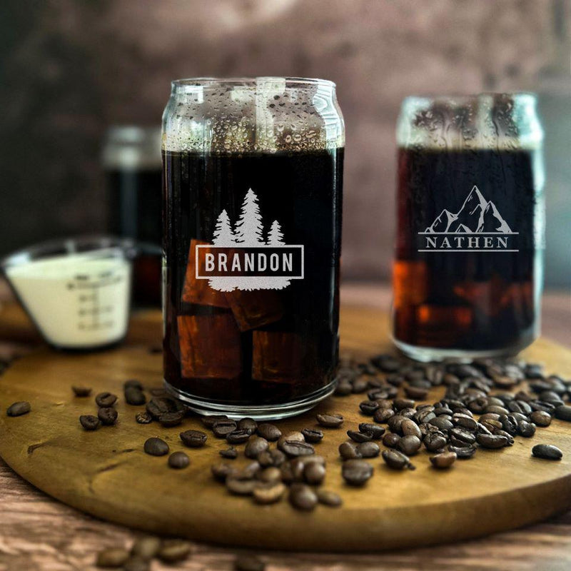 Personalized Glass Can - 16oz -  - Qualtry