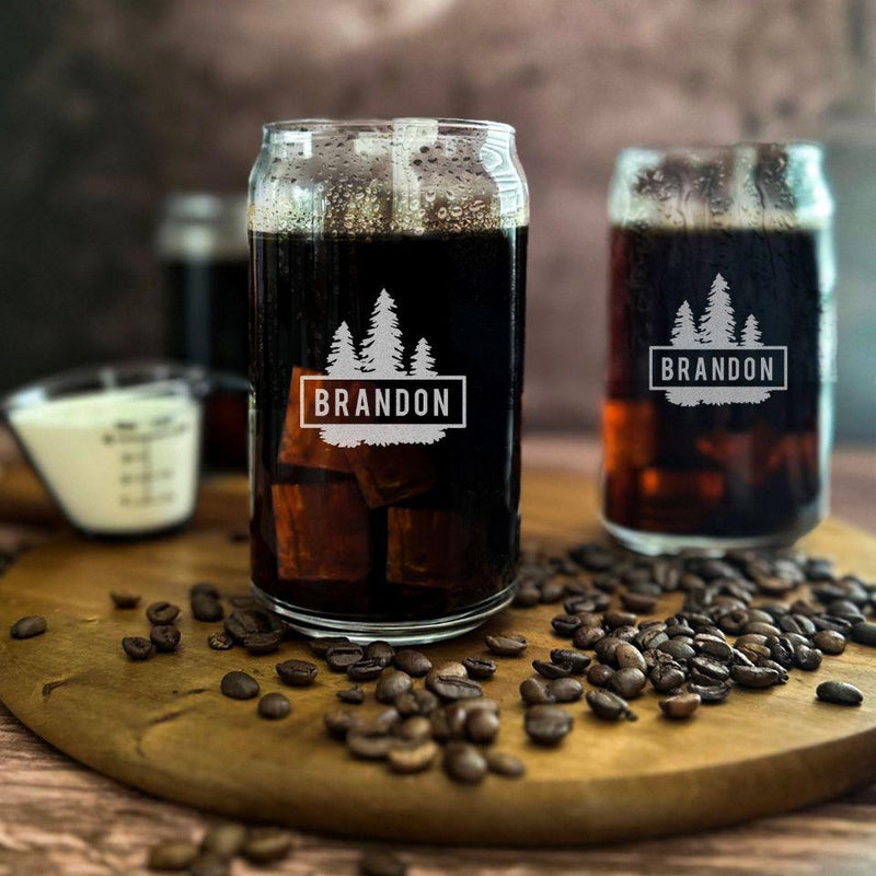 Personalized Glass Can - 16oz -  - Qualtry