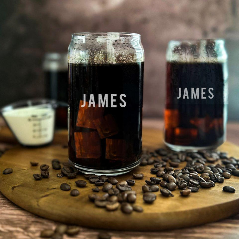 Personalized Glass Can - 16oz -  - Qualtry