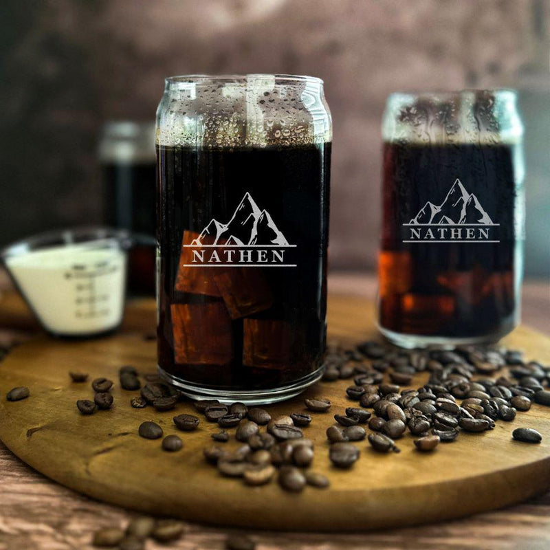 Personalized Glass Can - 16oz -  - Qualtry