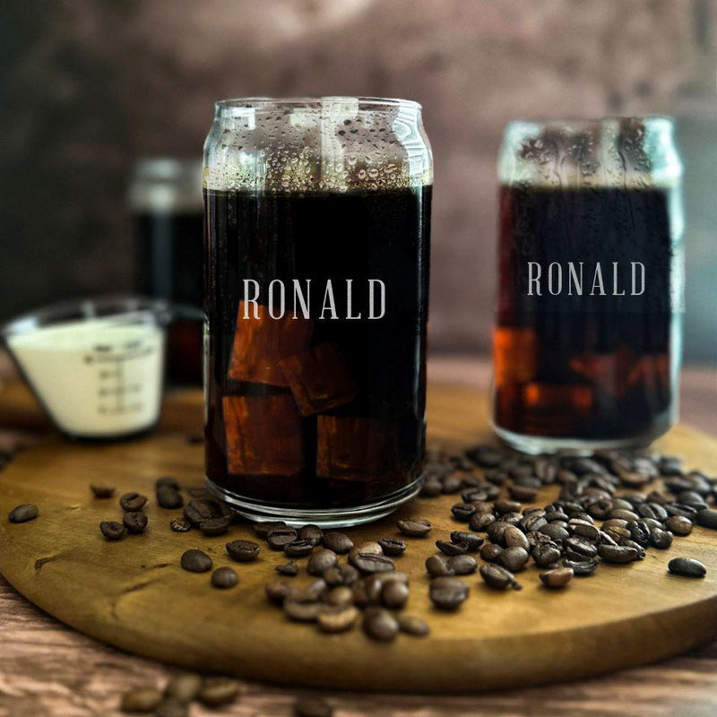 Personalized Glass Can - 16oz -  - Qualtry