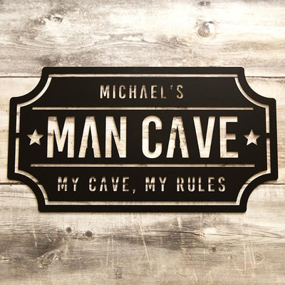 Personalized Man Cave Metal Sign – Michael Design
