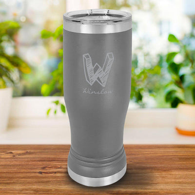 Personalized 20oz Pilsner - Gray