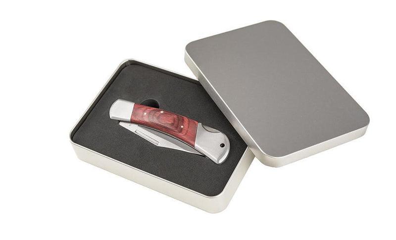 Personalized Wood Handle Lock Back Pocket Knife