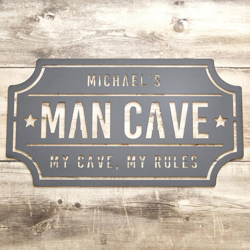 Personalized Man Cave Metal Sign – Michael Design