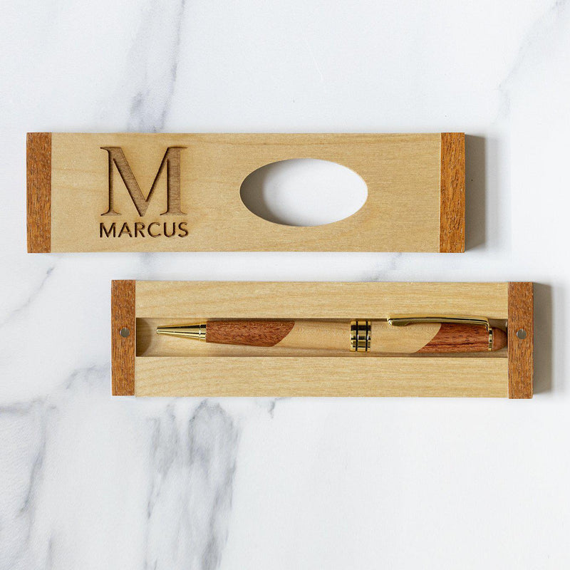 Personalized  Cut-Out Top Wooden Pen Set
