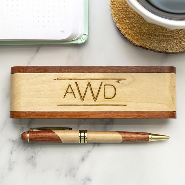 Personalized Wooden Pen Set