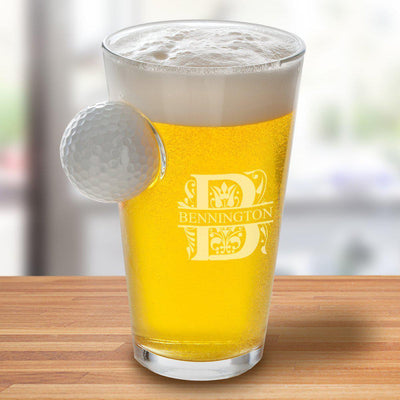 Personalized Golf Ball Pint Glass