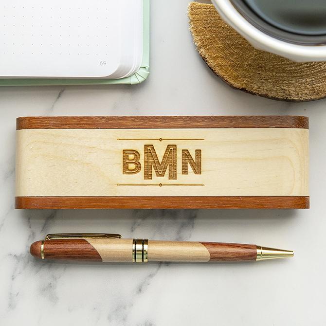 Personalized Wooden Pen Set