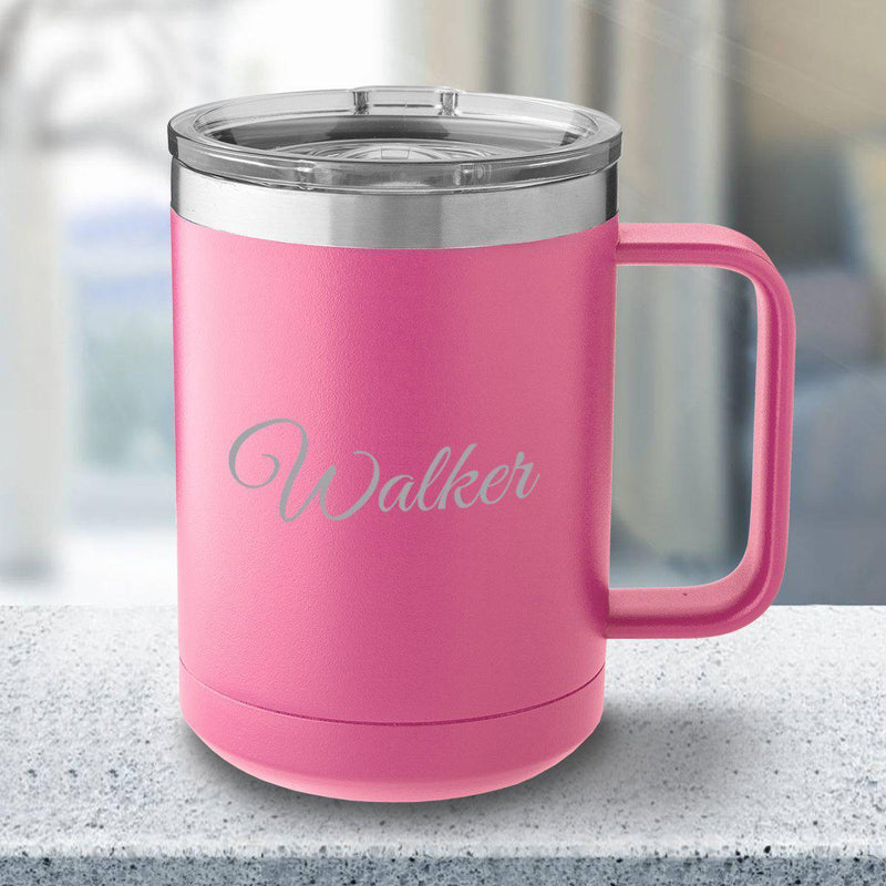 Personalized 15 oz Insulated Travel Tumbler