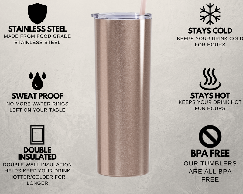 Personalized Bridesmaid Skinny Tumblers