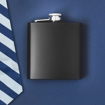 Midnight Personalized Black Matte Stainless Steel Flask