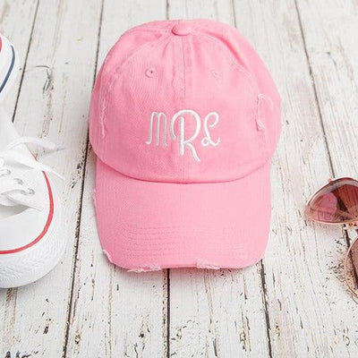 Monogrammed Distressed Caps