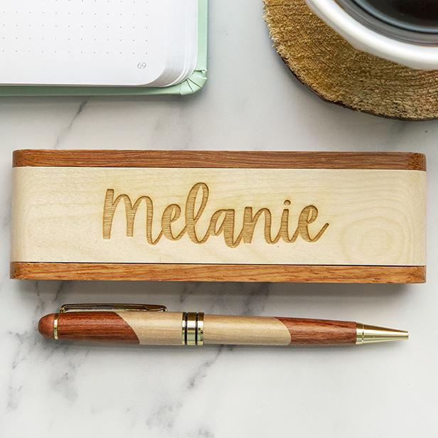 Personalized Wooden Pen Set