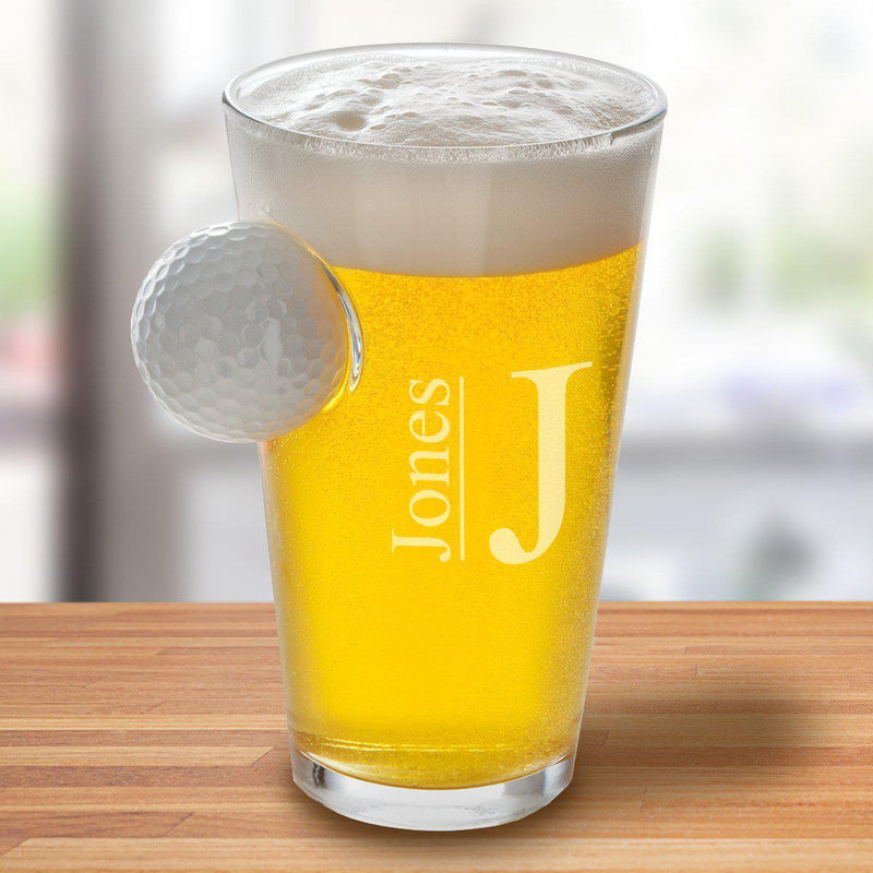 Personalized Golf Ball Pint Glass
