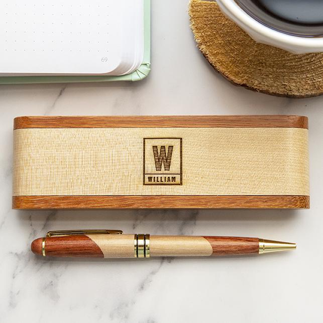 Personalized Wooden Pen Set