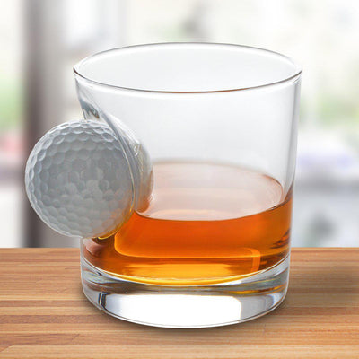 Personalized Golf Ball Lowball Whiskey Glass