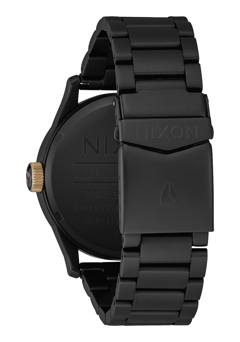 Nixon Sentry Stainless Steel Watch - Matte Black / Gold