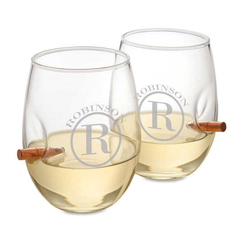 Personalized Bulletproof Wedding Wine Glasses - Set of 2