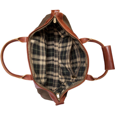 Personalized Forest Green Borello Canvas and Leather Weekender Duffel Bag-
