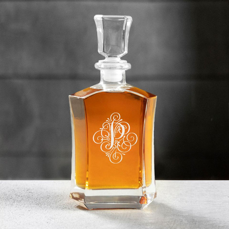 Ornate Monogram Shetland Decanter