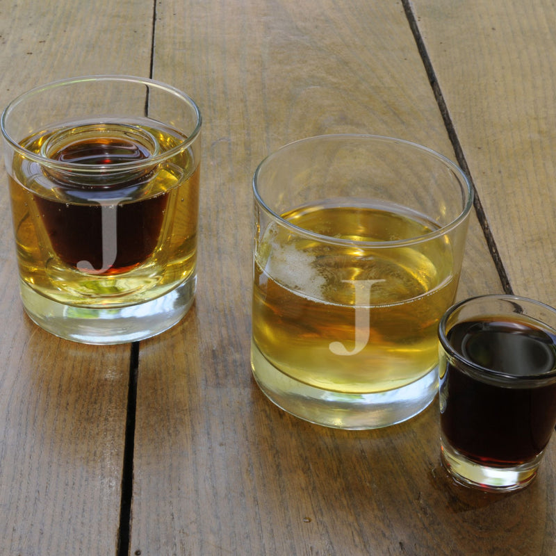 Personalized Lowball Glass Set - 2 Shot Glasses-Barware-JDS-Default-