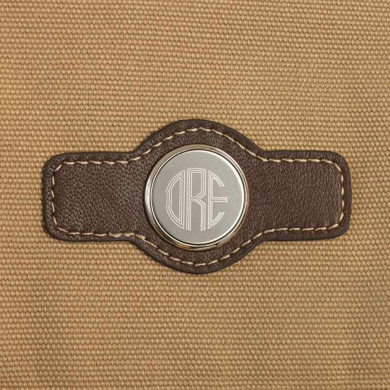 Personalized Canvas and Leather Shaving Travel Bags for Groomsmen - Set of 5-