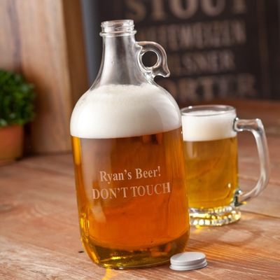 Personalized Growler - Beer - Glass - 64 oz.-
