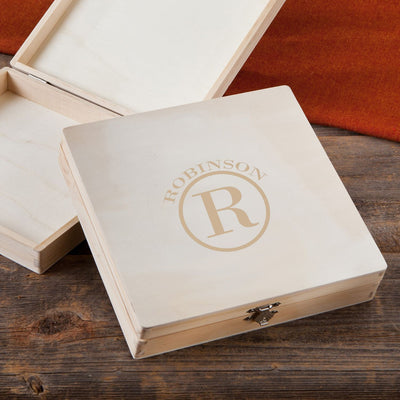 Personalized Keepsake Box - Humidor - Wooden - Groomsmen Gifts-Circle-