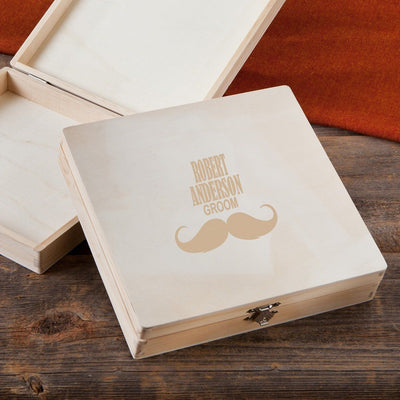 Personalized Keepsake Box - Humidor - Wooden - Groomsmen Gifts-Groom-