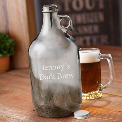 Personalized Growler - Beer - Gunmetal - Groomsmen - 64 oz.-Default-