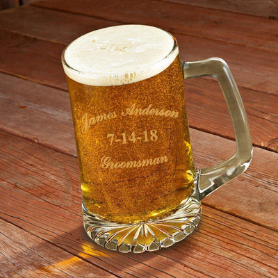 Groomsman Glass Beer Mug - 25 oz.