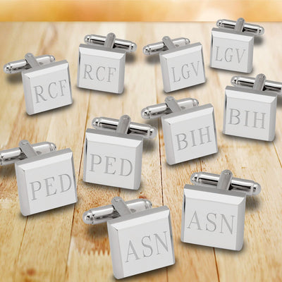 Modern Square Cuff Links - Set of 5-