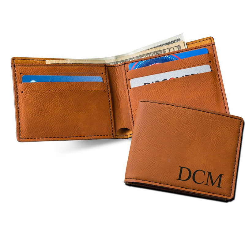 Personalized Leatherette Wallet-Rawhide-