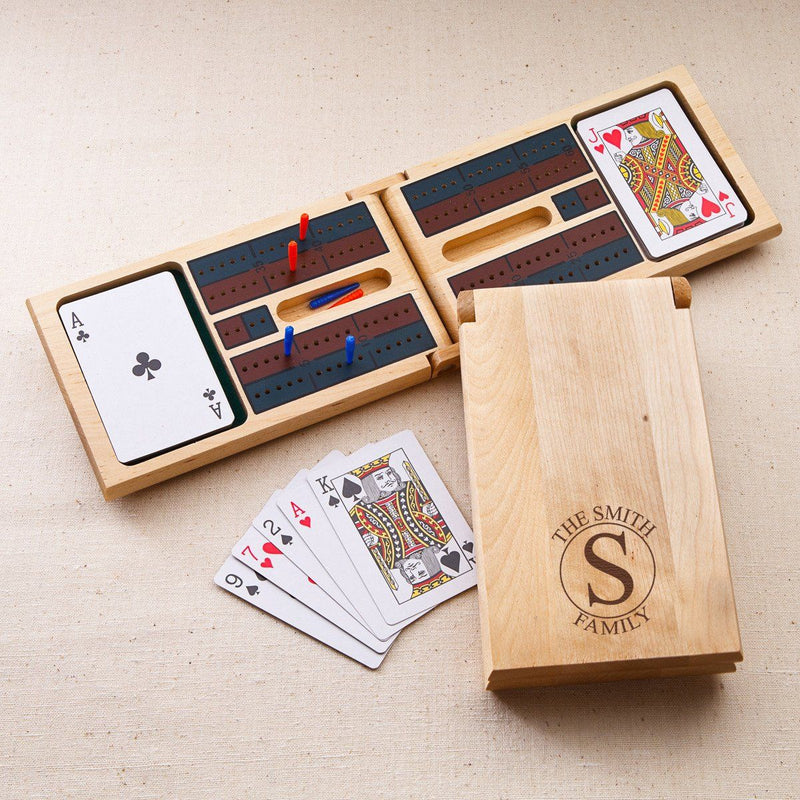 Personalized Wood Cribbage Game-Circle-