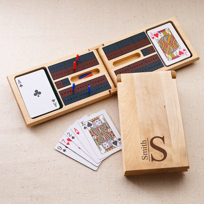 Personalized Wood Cribbage Game-Modern-