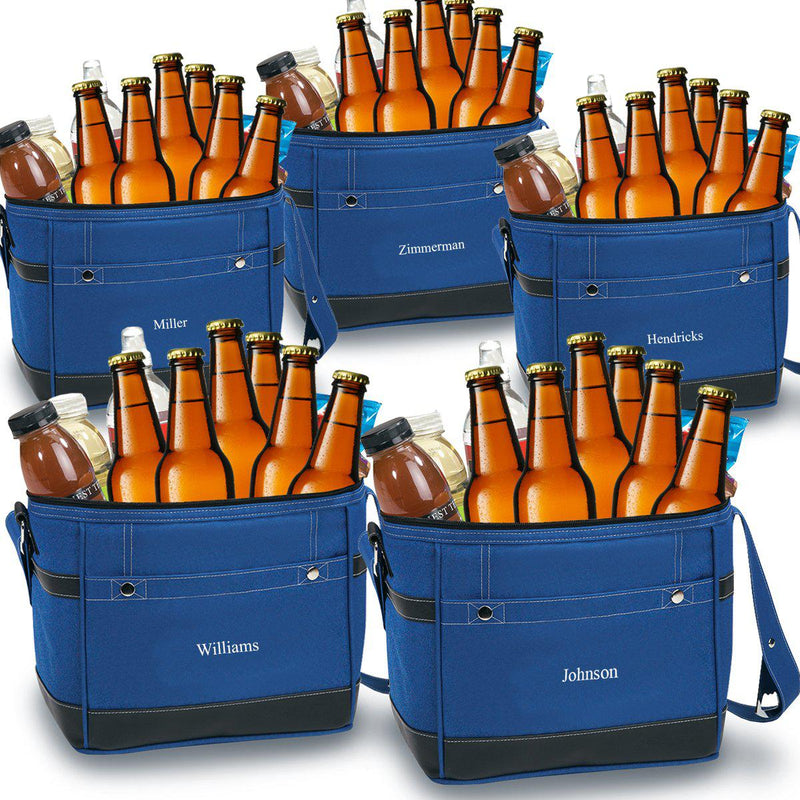 Personalized Groomsmen Insulated Trail Coolers Set of 5 - Holds 12 Pack