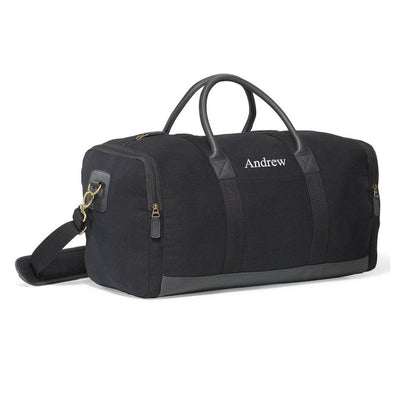 Personalized Canvas Weekender Duffel Bag - Personalized Overnight Bag-
