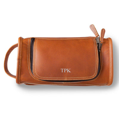 Personalized Distressed Tan Borello Travel Travel Bag-Travel Gifts-JDS-Silver-