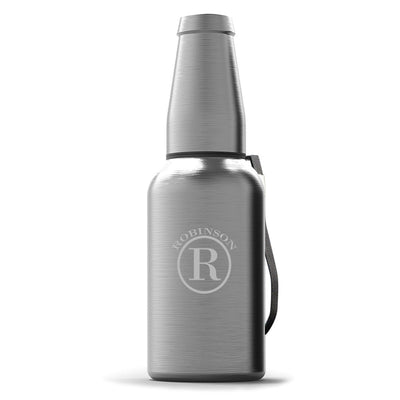 Personalized Insulated Silver Mighty Growler-Circle-
