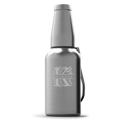 Personalized Insulated Silver Mighty Growler-Filigree-